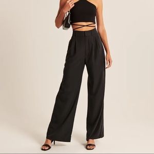 Abercrombie Cupro Tailored Wide Leg Pants